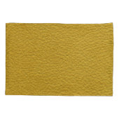 Housse D'oreillers Closeup en cuir jaune (Dos)