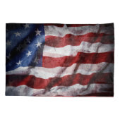 Housse D'oreillers Closeup gronge le drapeau américain. (Dos)