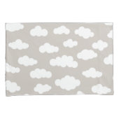 Housse D'oreillers Clouages Pastel Blanc Et Gris Esthétique (devant-Droit)