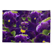 Housse D'oreillers Clusters de Pansy Profond Violet : Beauté majestue (Dos)