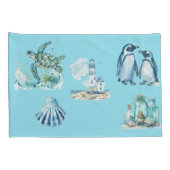 Housse D'oreillers Coastal symphony in pastel blue (Dos-Droit)
