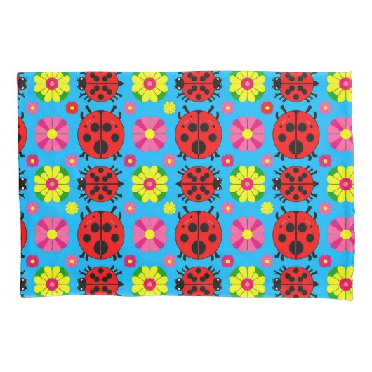 Housse D'oreillers Coccinelle de joie de jardin Cottage floral Style (devant)