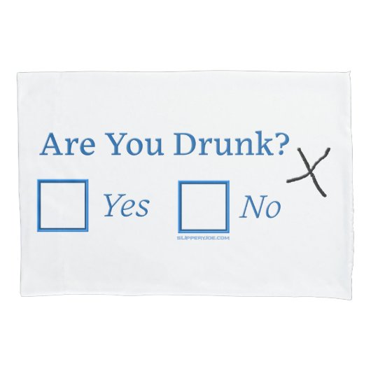 Housse D'oreillers Cochez les cases SlipperyJoe's Are You Drunk marte (devant)