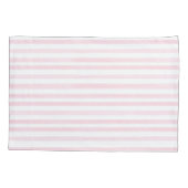 Housse D'oreillers Cochon d'aquarelle mignon avec bandes roses (Dos)