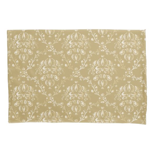 Housse D'oreillers Coco Brown Damask (devant-gauche)