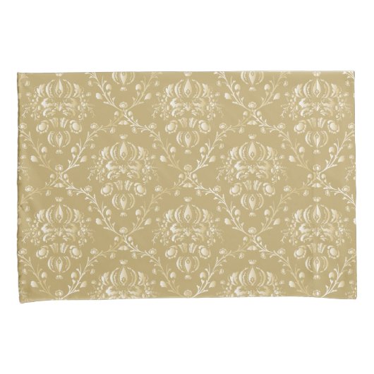Housse D'oreillers Coco Brown Damask (devant-Droit)
