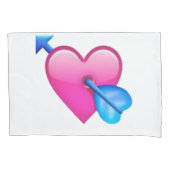 Housse D'oreillers Coeur avec flèche - Emoji (devant)