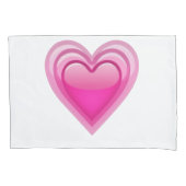 Housse D'oreillers Coeur rose croissant - Emoji (devant)