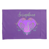 Housse D'oreillers Coeur Whimsical personnalisé (devant-Droit)