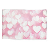 Housse D'oreillers Coeurs Bokeh roses (Dos-gauche)