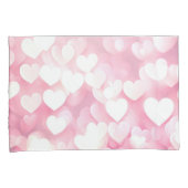 Housse D'oreillers Coeurs Bokeh roses (devant-Droit)