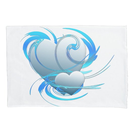 Housse D'oreillers Coeurs de tourbillon (devant-gauche)