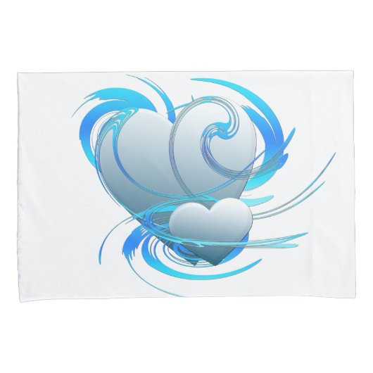 Housse D'oreillers Coeurs de tourbillon (devant-Droit)