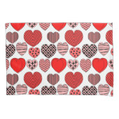 Housse D'oreillers Coeurs répétitifs (devant)