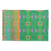 Housse D'oreillers Coeurs roses Apricot & Pillowcase vert (Dos-gauche)