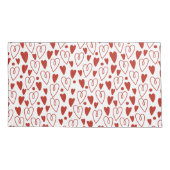 Housse D'oreillers Coeurs rouges (Dos)