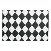 Housse D'oreillers Coiffeur À damiers noir et blanc (Dos)