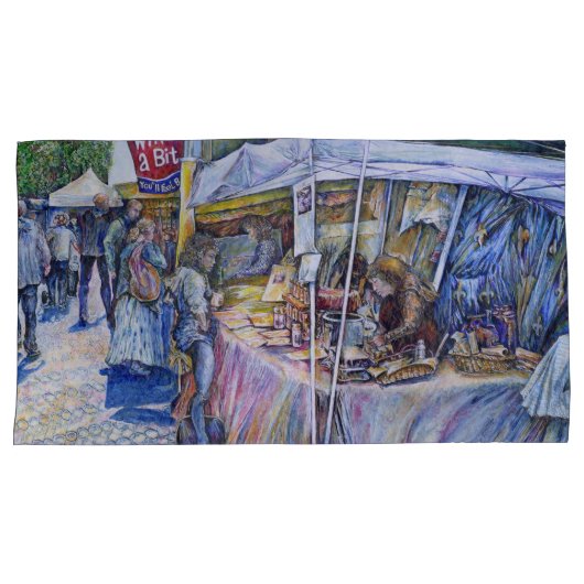 Housse D'oreillers Coin de Flying Pig Farm et Wine a Bit. (devant-Droit)