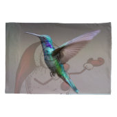 Housse D'oreillers Colibri en vol (Dos)