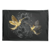 Housse D'oreillers Colibri noir et or (Dos)