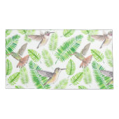 Housse D'oreillers Colibris et feuilles tropicaux (Dos-gauche)