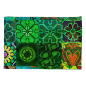 Housse D'oreillers Collage couleur verte Impression 2 (Dos-gauche)