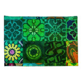 Housse D'oreillers Collage couleur verte Impression 2 (Dos-Droit)