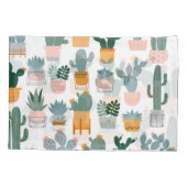 Housse D'oreillers Collection Cactus dans Pots Design (Dos)