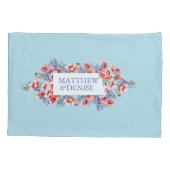 Housse D'oreillers Collection de pavot avec Spun Sugar Blue Arrière - (Dos-gauche)