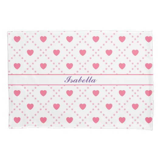 Housse D'oreillers Collection des valentines du Coeur rose rustique (devant)