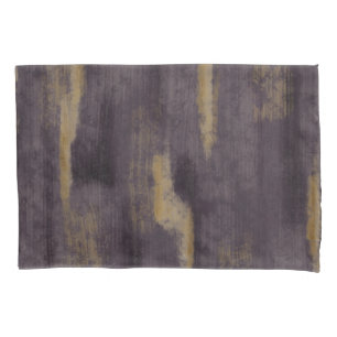 Housse D'oreillers Colles douces Abstraites Plum profond & Or