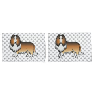 Housse D'oreillers Colley Rough Sable Chien de Dessin Animé Mignon &
