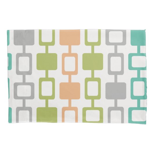 Housse D'oreillers Colonnes Carrés modernes du milieu du siècle (devant)