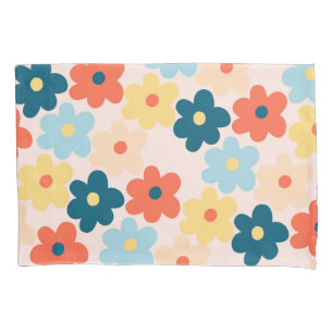 Housse D'oreillers Coloré Retro Y2K Joueur en fleurs Tropical Floral
