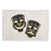 Housse D'oreillers Comédie et tragédie musicale Black & Gold (Dos)