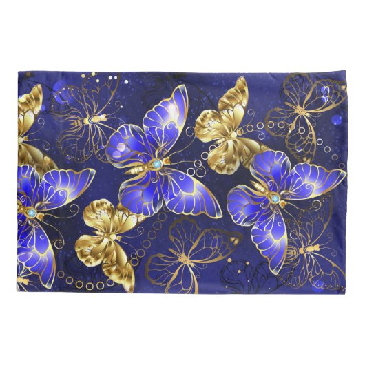 Housse D'oreillers Composition avec papillons Sapphire (Dos)