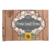 Housse D'oreillers Conception à la maison rustique d'énonciations (devant-Droit)