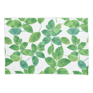 Housse D'oreillers Conception botanique à l'aquarelle de feuilles de 