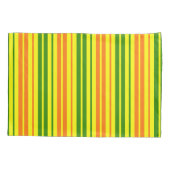 Housse D'oreillers Conception de bandes verticales orange jaune vert (Dos)