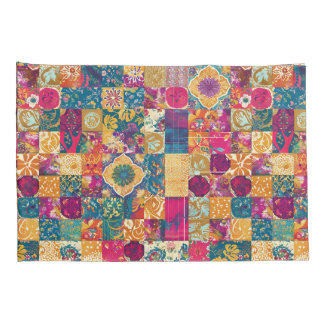 Housse D'oreillers Conception de carreaux en Patchwork Bohème