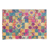 Housse D'oreillers Conception de carreaux en Patchwork Bohème (devant-Droit)