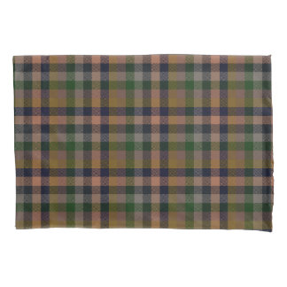 Housse D'oreillers Conception de carreaux Gingham de terre sombre