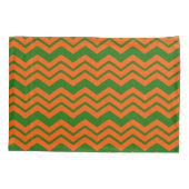 Housse D'oreillers Conception de chevron en zigzag vert orange (Dos)