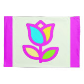HOUSSE D'OREILLERS CONCEPTION DE CROIX BRILLANTES ET FLEURS (Dos)