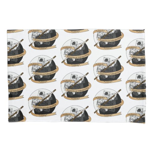 Housse D'oreillers Conception de dés de moine (devant)