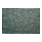 Housse D'oreillers Conception de la fougère sur vert (Dos-gauche)