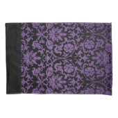 Housse D'oreillers Conception de motifs floraux sombres pourpres (devant)