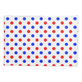 Housse D'oreillers Conception de points noirs blancs rouges bleus  (Dos)