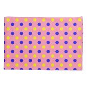 Housse D'oreillers Conception de points polka rose bleu jaune  (Dos)