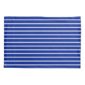 Housse D'oreillers Conception de rayures bleues et blanches (Dos)